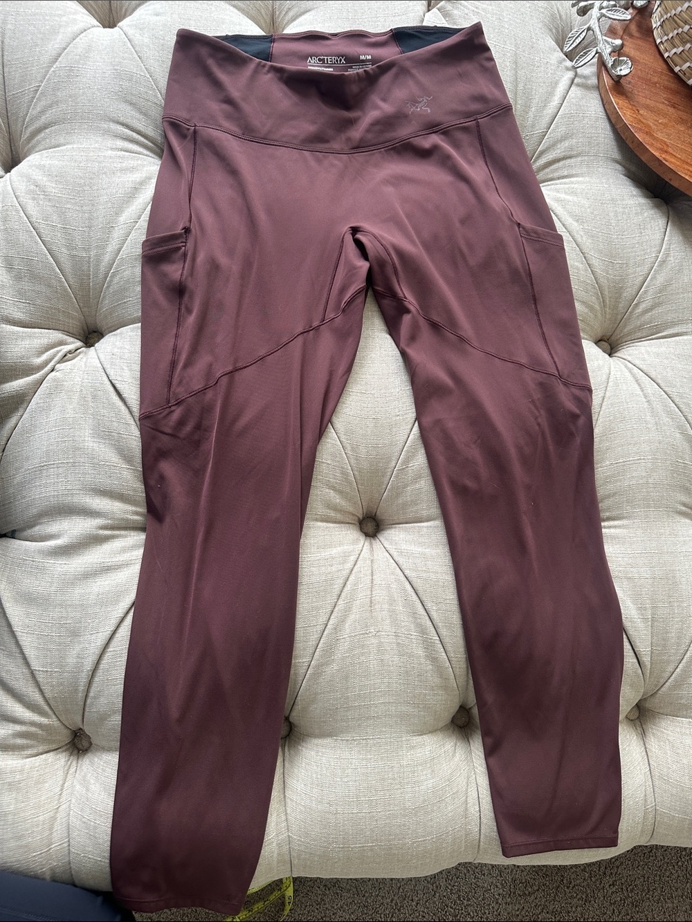 Arc'teryx Women's Burgundy Performance Leggings with Side Pockets